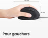 Souris de grand format gauchère angle 60° avec fil de Perixx #ERPERI519L