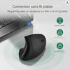 Souris ergonomique verticale droitière rechargeable sans fil TECKNET  #ERTECNETD