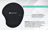 Tapis de souris arrondi avec repose-poignet en gel IntekView Noir #ERG160MP