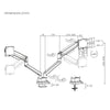 Bras de moniteur double à contrepoid haut de gamme #ERMS502